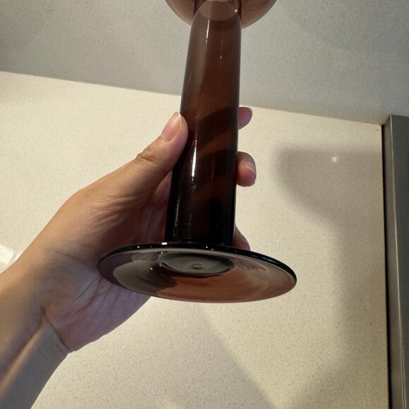 rare purple tall hollow stemmed glass vase - Picture 5 of 7